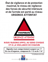 Affiche-vigipirate-niveau 3 Urgence attentat
