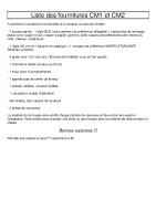 Liste des fournitures CM1 et CM2 – 2025