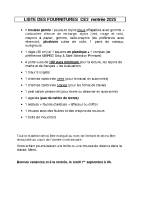 liste_fournitures CE2 2025