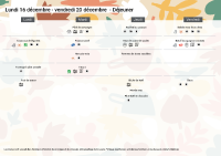 Menu du 16 au 20 Décembre 2024