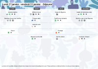 Menus du 27 au 31 Janvier 2025