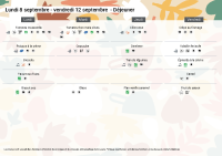 Menus du 08 au 12 Septembre 2025