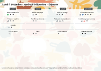 Menus du 01 au 05 Décembre 2025
